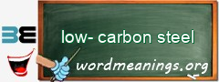 WordMeaning blackboard for low-carbon steel